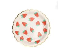 MaitianGuyou Strawberry Plates Party Supplies,40-Count Berry Sweet Fruit Paper Plate Berry Sweet One Birthday Party Decorations for Wedding Baby Show BBQ(Strawberry 1#,7Inches)