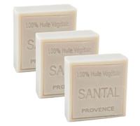 Maitre Savonitto - French Soap Bar Enriched with Aloe Vera & Shea Butter - Moisturising Hydration for all Skin Types - Daily Hand Face and Body Wash - Sandalwood Fragrance - 100g (3 x 100g)