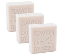Maitre Savonitto - French Soap Bar Enriched with Grapeseed Oil - Hydration and Softness for all Skin Types - Moisturising Daily Hand and Body Wash - Donkey Milk Fragrance - 100g (3 x 100g)