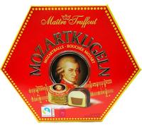 Maître Truffout Mozart balls in 300g gift box - Mozart Kugeln individually wrapped - Marzipan Chocolate, mozart kugeln chocolates, chocolate marzipan, Ideal for Christmas marzipan chocolates gifts