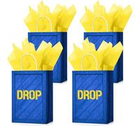Maitys 12 Pcs Game Party Military Supply Loot Drop Bags, Goodie Kraft Treat Bags with Tissues for Gaming-Themed Birthday Activities Supplies Decor