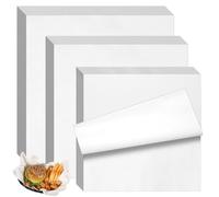 Maitys 150 Pack Papers Sandwich Wrappers Grease Proof Deli Wrapper 12x12 15x15 17x17 in Pre Cut Natural Wax Paper Sheets for Lining Wire Food Baskets Tray