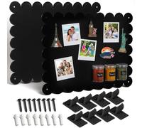 Maitys 2 Pack Black Magnetic Board, 17" x 11.8" Magnet Bulletin Board for Desk Wall Refrigerator Cabinet to Display Magnetic Letters Numbers Animal, Poetry, Spice Jars, Notes, Photos