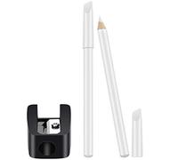 Maitys 2 Pieces White Nail Pencil and Pencil Sharpener Set, 2 In1 Nail Whitening Under French Fingernail with Cuticle Pusher and Handheld Sharpener for DIY Art Manicure Supplies