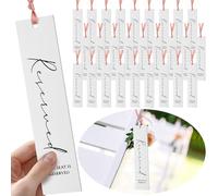 Maitys 36 Pcs Reserved Seating Tag with Ribbon Wedding Chair Tags Signs for Ceremony Reserved Seat Sign Hanging with Ribbon for Wedding Important Events Church Pews Ceremony Seating (Pink)