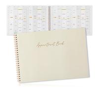 Maitys Large 8 Column Appointment Book for Salon Business, Hourly Planner in 15 Minute Intervals, 200 Pages Undated 6 Am 9 Pm 2025 2026 Spiral Bound Schedule Planner Checklist Notebook