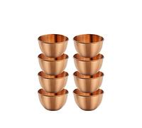 maiwalk 3.35 inch Stainless Steel Sauce Dishes Dipping Bowl Round Seasoning Small Sauce Cups Dip Ice Cream Dessert Bowls Serving Sushi Cereal Salad Snacks Appetizer Bowl 8 Pack (Rose Gold, 3.35 inch)