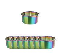 maiwalk Stainless Steel Small Sauce Dishes Dipping Bowls Seasoning Individual Round Condits Cups Ramekins Dip Serving Sushi Cereal Salad Appetizer Bowls 8 Pack 2.56 inch (Rainbow, 2.8 oz)
