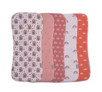 Maiwamita 5-Pack Burp Cloths Baby Boy & Girl soft Absorbent Burping Cloths for Babies, Newborn Spit Up Rags, Infant Towels, Unisex, Large 47x22cm (Multicolour2-Print 5Pack)