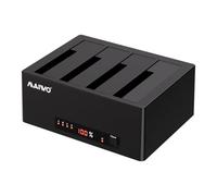 MAIWO 4 Bay Hard Drive Docking Station Cloner for 2.5 3.5 Inch SATA HDD SSD, USB 3.0/eSATA 5Gbps Speed with UASP, 96TB Capacity, External HDD Duplicator Reader
