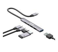 MAIWO 5-in-1 USB C Hub with 100W PD - Ultra Slim 1 in 5 Port USB 3.0 Hub Expander, 5Gbps Data & Fast Charging Splitter Adapter for MacBook, Laptop, PC, Mobile HDD, SSD, Xbox & More
