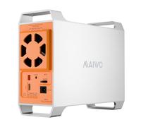 MAIWO Dual Bay SATA RAID Enclosure for 3.5" HDD, Lightning-Fast 5Gbps, 1/0/JBOD/NORMAL Configurations + Smart Temperature-Controlled Fan