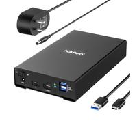 MAIWO Externes SATA-Festplattengehäuse für 6.3 cm (3.5 Zoll) SSD HDD, USB 3.1 Type-C auf SATA Laufwerke-Adaptergehäuse, HUB Erweiterung, passend für 7/9.5/12.5/12.5/12.5/1 5 mm