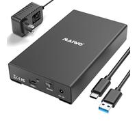 MAIWO Hard Drive Enclosure for 2.5 3.5 inch SATA HDD SSD Aluminum, USB3.1 GEN2x1 10Gbps with UASP, 24TB Capacity, USB-C to External Hard Disk Adapter Reader Case
