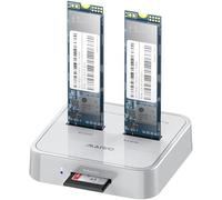 MAIWO K3016SD 2 bay M.2 SATA / NVME Docking Station for SSD by Duplicator Function Reader, USB 3.1 Gen2 10Gbps, Tool-free (Not Support Clone)