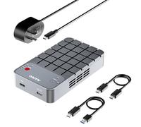 MAIWO M.2 NVMe RAID Enclosure USB C 3.2 GEN2x2 20Gbps, Dual Bay PCIe NVMe Reader with Cooling Fan RAID 0/1/PM/JBOD for 2230/2242/2260/2280 M-Key SSD, C-C C-A Dual Cables, 5V 3A Power Adapter, Aluminum