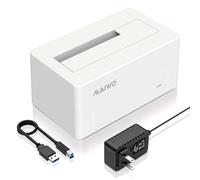 MAIWO SAS to USB 3.0 Adapter, SAS SATA Hard Drive Enclosure Reader for 2.5 3.5 Inch HDD SSD, 24TB Capacity, External Hard Drive Docking Station with 12V/2A Power, Tool Free (White)