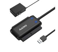 MAIWO SATA IDE to USB 3.0 Adapter Cable, Hard Drive Reader Converter for 2.5/3.5 Inch IDE HDD, 2.5/3.5 Inch SATA HDD/SSD, 5.25 Inch DVD/CD Drive, 12V 2A Power Adapter