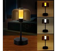 Maiwtro Creative bedside lamps, 2800mhn rechargeable lamp With memory function, 2700K-6500K 3 color adjustable touch lamps bedside, 0-100% brightness infinite adjustment table lamp for Bedroom Pub