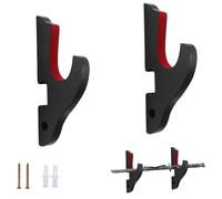 MAIXIANGGUOJI Sword Wall Mount, 1-Tier Padded Wall Mount Adjustable Katana Stand Sword Display Holder for Wakizashi Tanto Genji Cosplay Blade Tanjirou Demon Slayer Weapon Rack (Black, 2 Pcs)