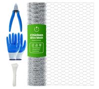 MAIYADUO Chicken Wire, Chicken Wire Mesh Roll 35cm x 1m, Anti-Rust Hexagonal Galvanized Chicken Wire Mesh for DIY, Pet Rabbit Chicken Fencing