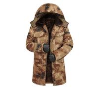 Maiyifu-GJ Men's Camouflage Waterproof Ski Jacket Winter Warm Snow Parka Coat Thicken Hooded Jackets With Multi-Pockets, Khaki, M