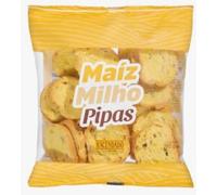 Maíz Milho Pipas Pan Tostado de Maíz y Pipas, 110g, Pack de 4