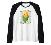 Maize Well Eat Corn Cute Kawaii Pun Food Raglan Baseball Tee