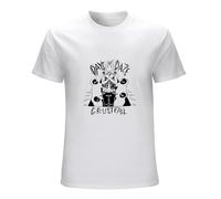 MAIZHECLUB Days N Daze Crustfall Folk Punk American Band T-Shirt Size one Size White S
