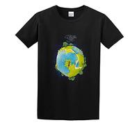 MAIZHECLUB Men's Cotton Shirt Yes Band Album Cover Twin Needle Sleeves and Hem Black XL