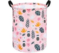 MAIZMZ Laundry Basket for Girls, Gift Baskets, Nursery Storage Baskets, Clothes Organiser, Toy Box, Large Linen Collapsible Chest for Home, Dorm, Kitchen, Pet, Office