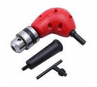 Maizoon 1-10mm 90 Degree Round Shank Right Angle Bend Extension Accessory Corner Three Jaw Chuck Narrow Space Repair Tool Right Angle Drill Attachment with 9.5mm 3/8" Shank, DZ04A
