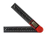Maizoon 300mm Digital Protractor Scale Ruler 2-in-1,Plastic Accurate Electronic Measuring Instrument,Black