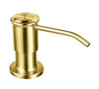 Maizoon Built-in Soap Dispenser for Kitchen 304 Stainless Steel Pump Head with 500ML/17OZ Bottle and 100CM/39Inches Extension Tube Dish Soap Hand Lotion Dispenser Golden