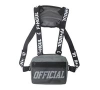 Maizoon Chest Pack for Men Featuring Versatile Running Vest Stylish and Functional Backpack Ideal for Hiking Outdoor Adventures Running & Hip-Hop Outfits Grey