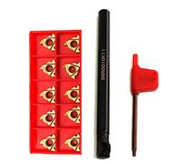 Maizoon CNC Internal Lathe Threading Boring Bar Holder + 10Pcs 11IR A60 Inserts + T8 Wrench CNC Turning Tool Stainless Steel High Grip, Impact Resistance and Strong CNC Lathe Tools DZ05