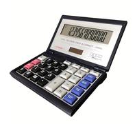 Maizoon Folding Portable Calculator with 14-Digit Large Screen Display Solar Energy and Battery Dual Power Supply Check & Correct Function Suitable for Business and Office