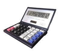 Maizoon Solar Dual Power Calculator with 12-Digit Display Large Screen Folding Flip Cover Big Button Portable Computing Tool For Finance Business Office and School