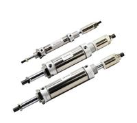 MAJ25mm Double Acting Piston Tools Aluminum Alloy Adjustable Stroke Thin Mini Air Pneumatic Cylinder 1Pcs(Stroke 50-25)