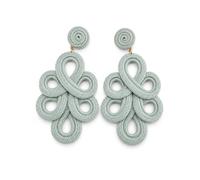 MAJALE Women's Long Flamenco Earrings - Lightweight Christmas Party Sevillian Special Occasion Earrings - Silk Cord Style Fabric