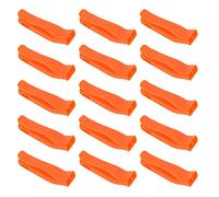 Majatou 15pcs Emergency Whistle, Safety Whistle Survival Whistle Plastic Bright Orange Outdoor Emergency Survival Warning Prompt Whistle For Safety Camping Hiking Boating