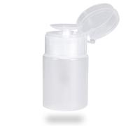 Majatou 60ML Pumps Dispenser Bottle, Nail Polish Remover Pump Dispenser, Pump Cleaner Empty Plastic Bottle Push Down Cleanser Bottle Nail Polish Remover Liquid Container (White)