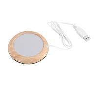 Majatou Cup Warmer Mat, Cup Warmers, USB Wood Grain Cup Warmer Hot Drink Cup Mat Office Tea Coffee Warm Mat (Light walnut grain)
