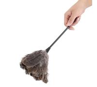 Majatou Majatou Fluffy Feather Duster, Avian Ostrich Feather Duster, Mini Hand Washable and Reusable Ostrich Feather Dust Collector, Suitable for Books, Keyboards, Offices, and