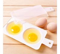 Majatou Microwave Egg Cooker, Microwave Egg Boiler Egg Poacher, Egg Cooker, Plastic Microwave Double Egg Poacher,Microwave Oven Egg Kitchen Cooking Gadgets