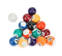 Majatou Mini Pool Balls Set 16PCS 32MM Pool Cue Training Ball Eco-friendly Resin Mini Children Billiard Ball Toy Table Accesssory for Home Party Kid Games