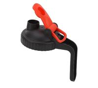 Majatou Proof Wide Mouth Mason Jar Pour Spout Lid - Lid with Convenient Handle for Mess Pouring and Easy Usage (Black Red)