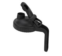 Majatou Proof Wide Mouth Mason Jar Pour Spout Lid - Lid with Convenient Handle for Mess Pouring and Easy Usage (Black)