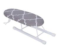 Majatou Small TableTop Ironing Board With Washable Cover, Easily Foldable Legs, 26x11 cm, Lightweight and Compact for Home Travel Use (Classic Grid)