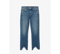 Maje Womens Bleus Pacha Ripped-hem Stretch-denim Jeans 8